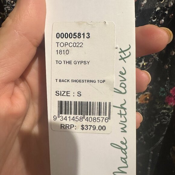 BNWT Camilla T Back Shoestring Top - To The Gypsy - Small - Picture 8 of 14